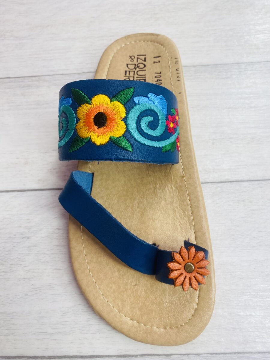 Sandalia girasol en azul