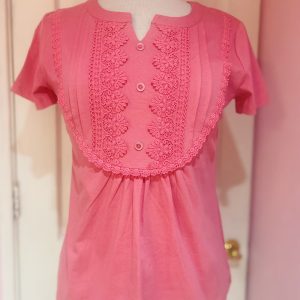 Blusas manga corta bordado al frente