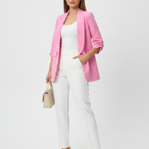 Blazer liso en tonos pastel