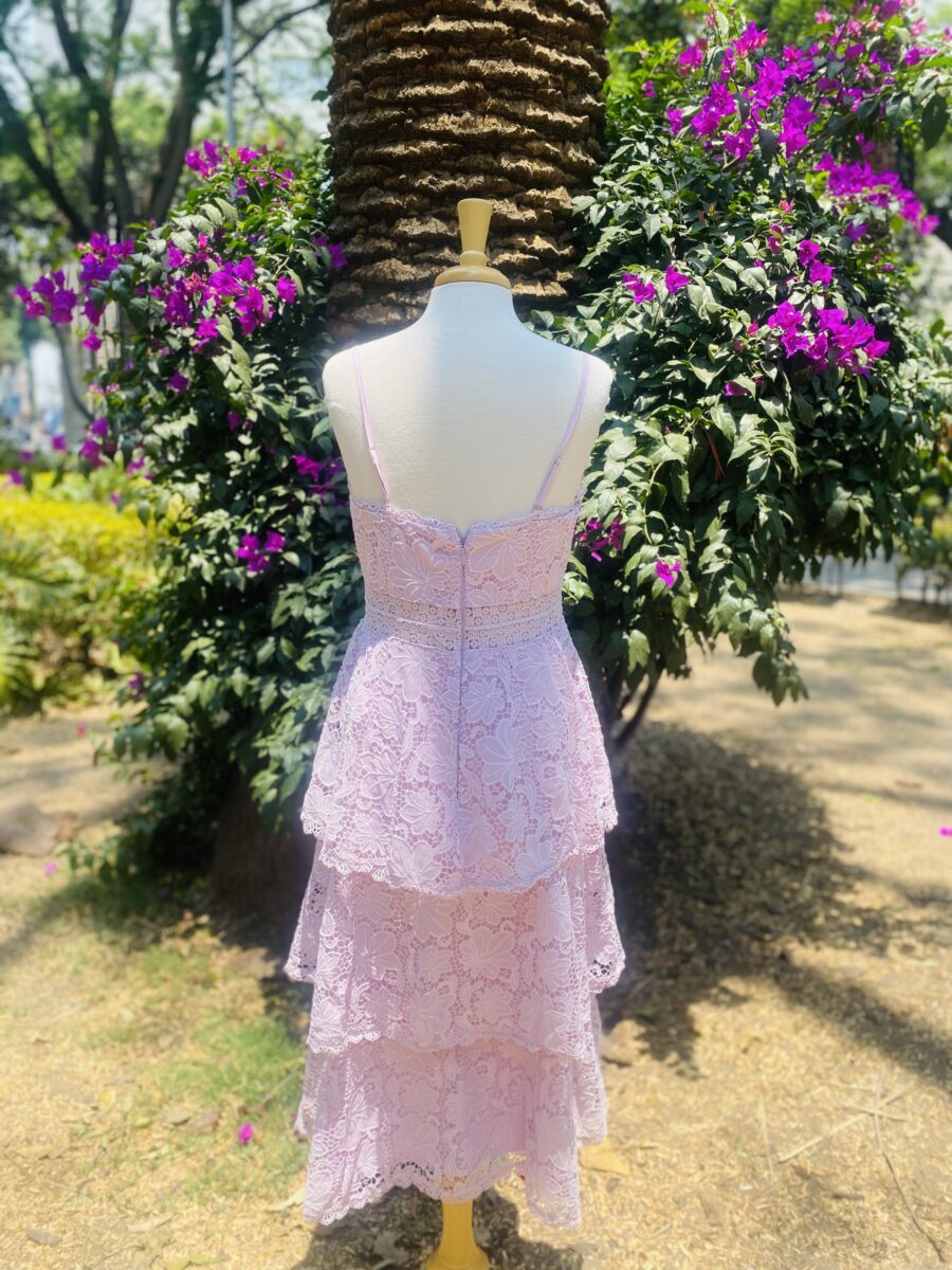 Vestido midi de encaje - Imagen 3