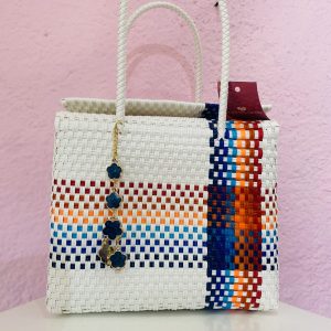 Bolsa artesanal tipo lonchera Blanca