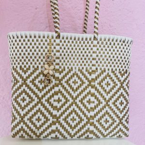 Bolsa artesanal mediana estilo canasta