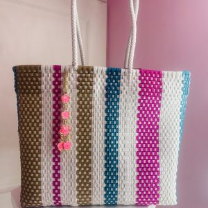 Bolsa artesanal grande tipo canasta