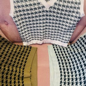 Chalecos de punto con diseño de pata de gallo