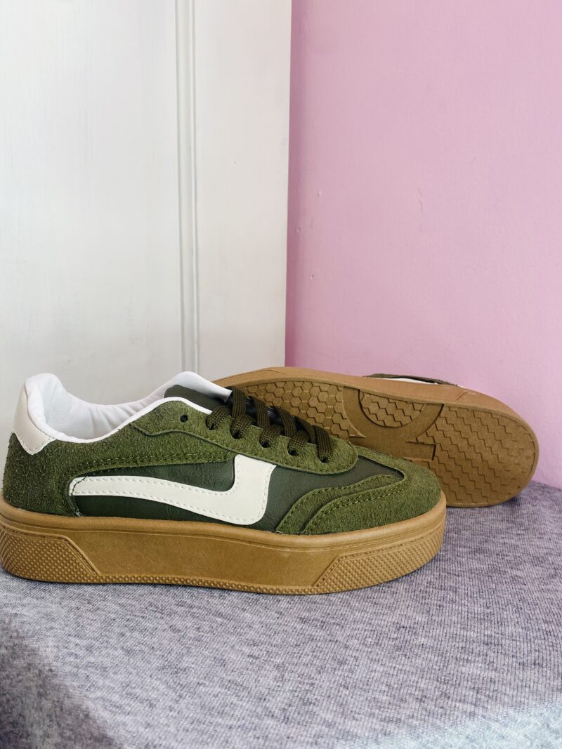 Tenis estilo samba Verdes - Imagen 4