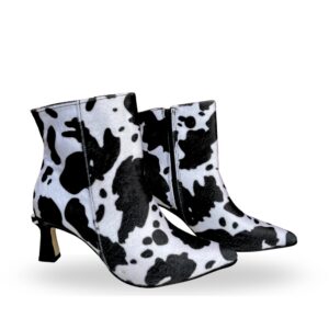 Botín animal print diseño de vaca